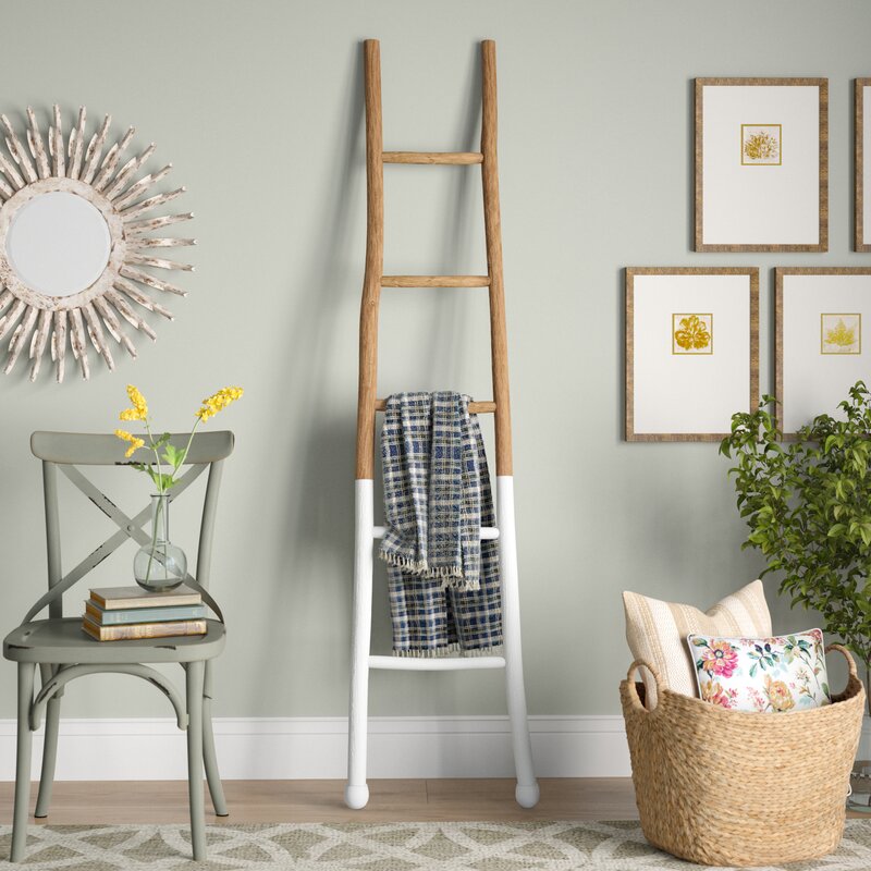 Laurel Foundry Modern Farmhouse Wood 6 ft Blanket Ladder & Reviews